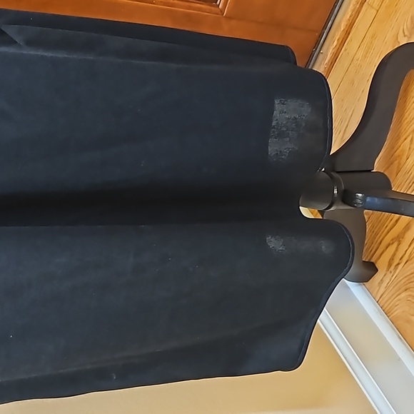 VINTAGE DRESS PUFFY SHOULDERS 5/6 BLACK MULTI-COLORED ONE OF A KIND - Picture 6 of 10